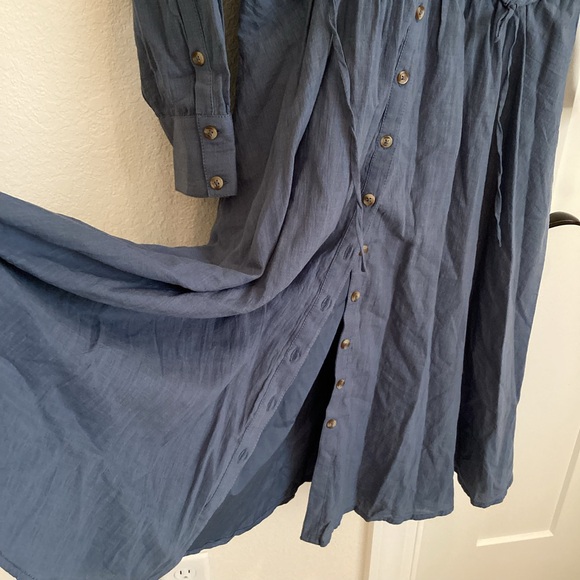 Pilcro Anthropologie Corset Midi Shirt Dress - Picture 7 of 12